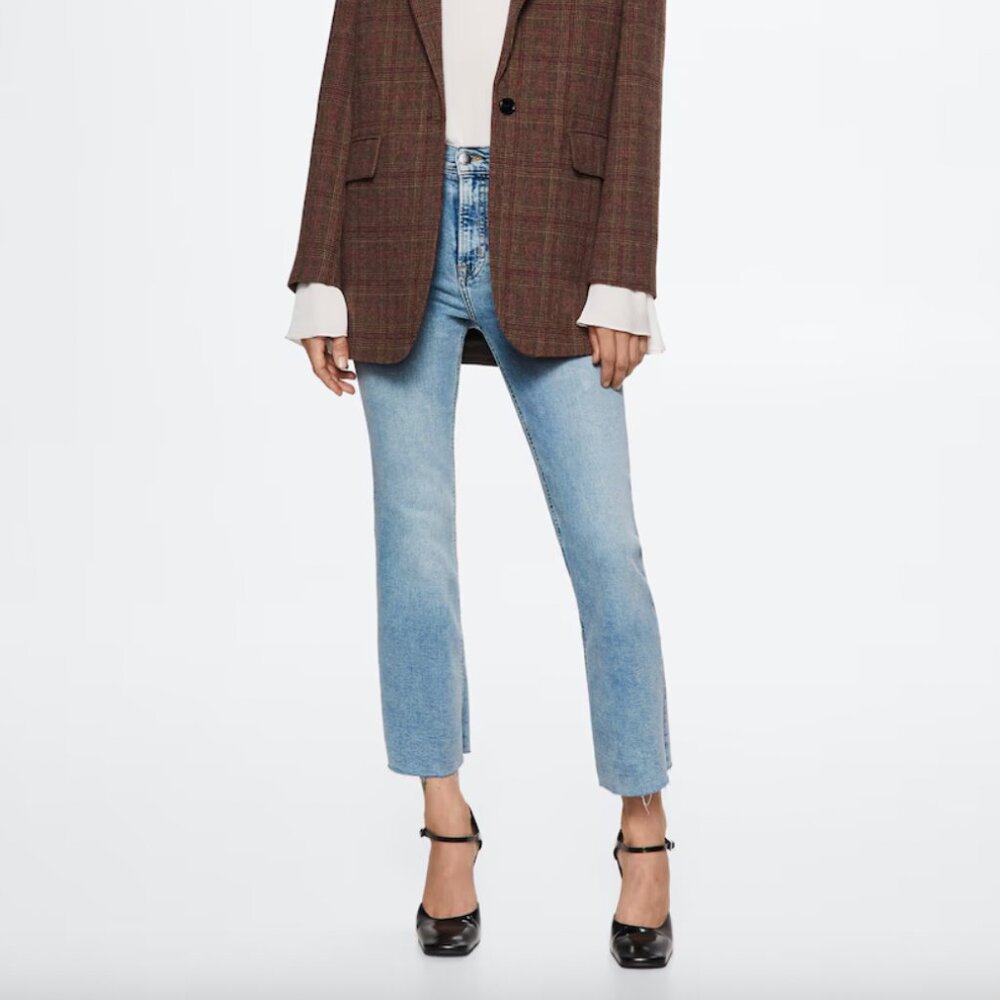 Mango High-waist Bootcut Flare Jeans Size 4 Medium Blue